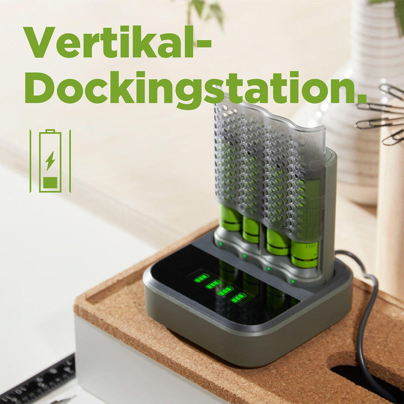 GP USB-Akku-Ladegerät inkl. Akkus Docking Station 4x AA