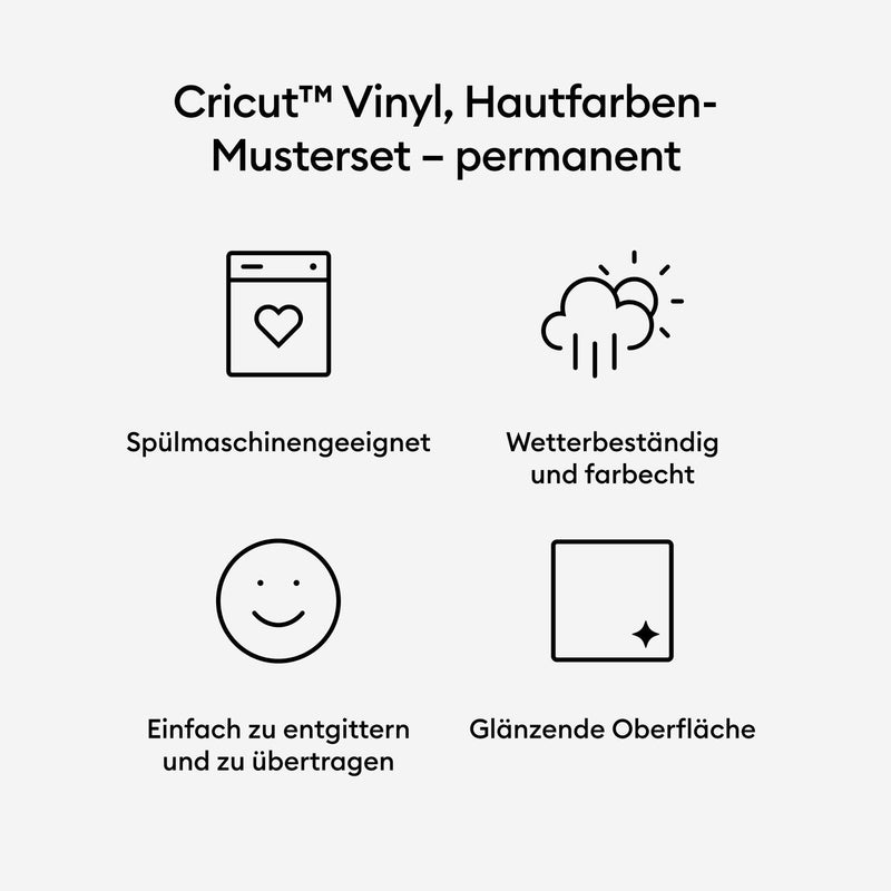 Cricut Vinylfolie permanent 30.5 cm x 30.5 cm 10 St. farbsortiert