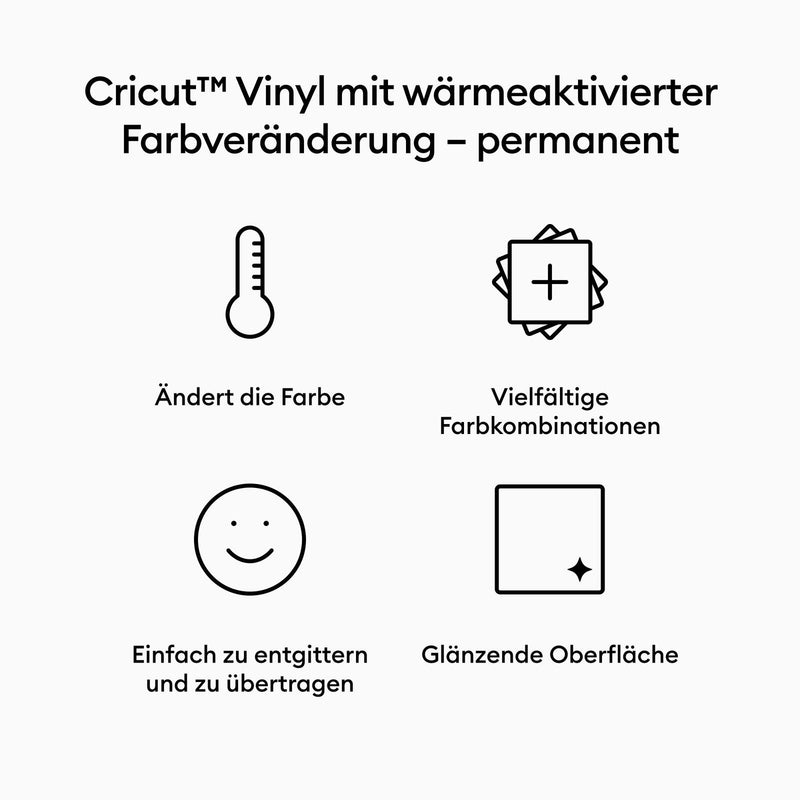 Cricut Farbverändernde Vinylfolie permanent 30.5 cm x 61 cm hellblau
