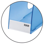 HAN Stehsammler antistatisches, schwermetallfreies Polystyrol blau-transparent , DIN C4