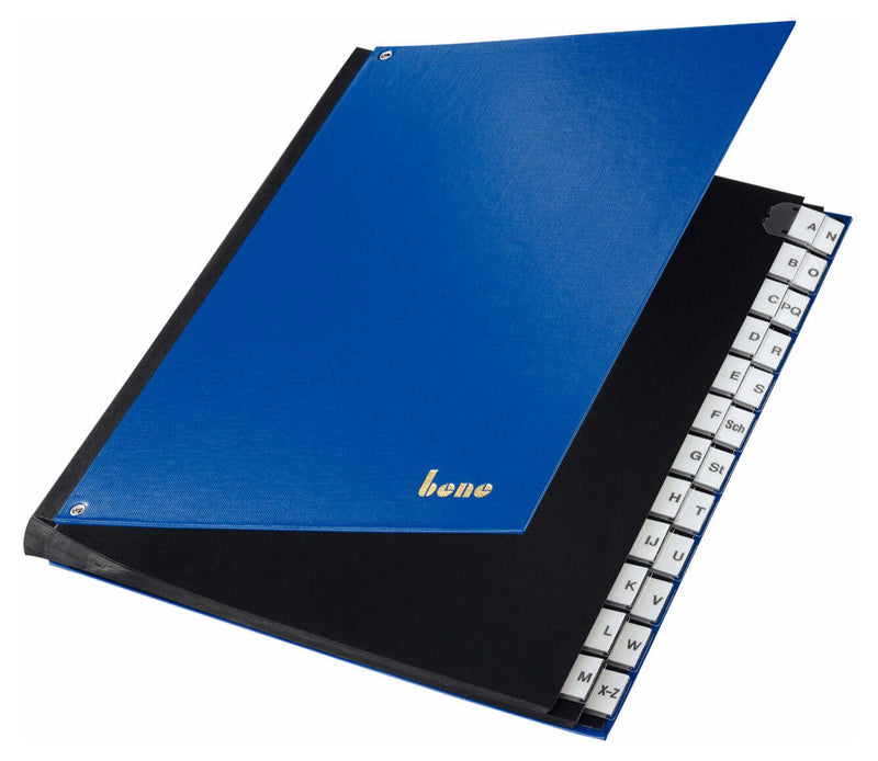 bene Pultordner DIN A4 24 Taben blau