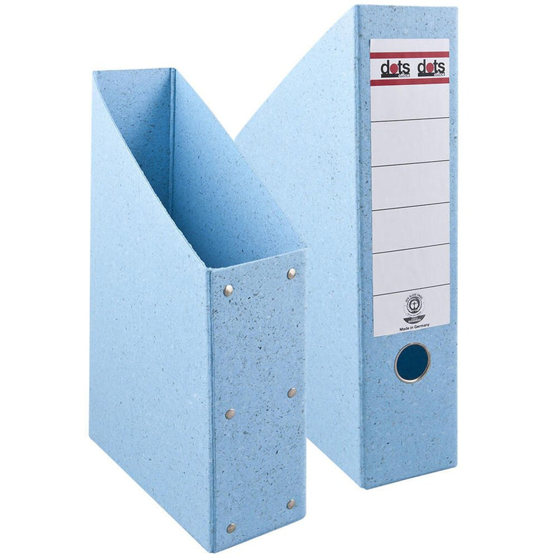 dots Stehsammler Karton, 1.300 g/qm blau , DIN A4