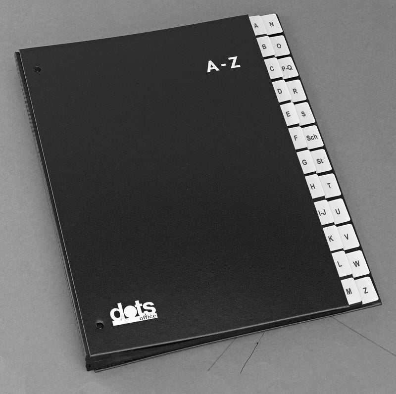 dots Pultordner DIN A4 24 Taben schwarz