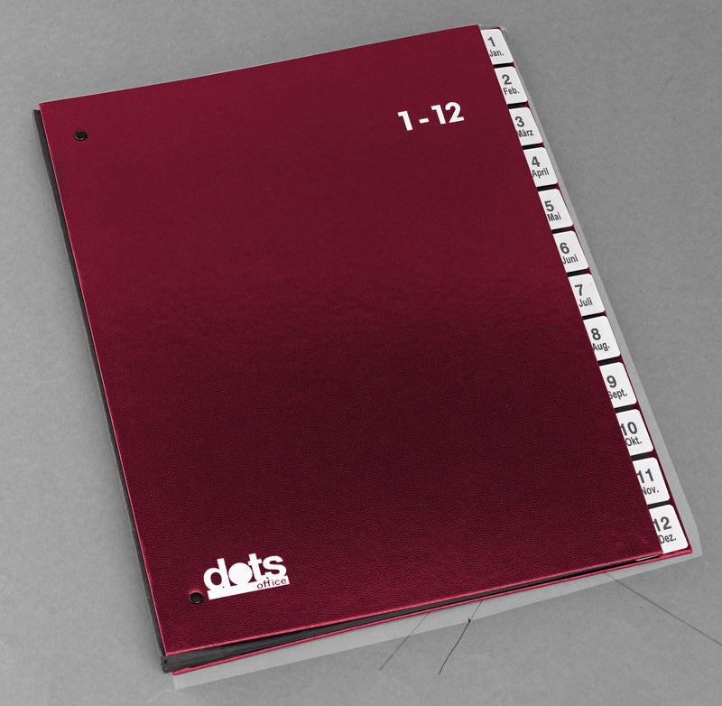 dots Pultordner DIN A4 12 Taben rot