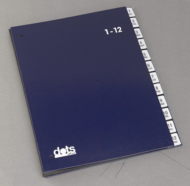 dots Pultordner DIN A4 12 Taben blau