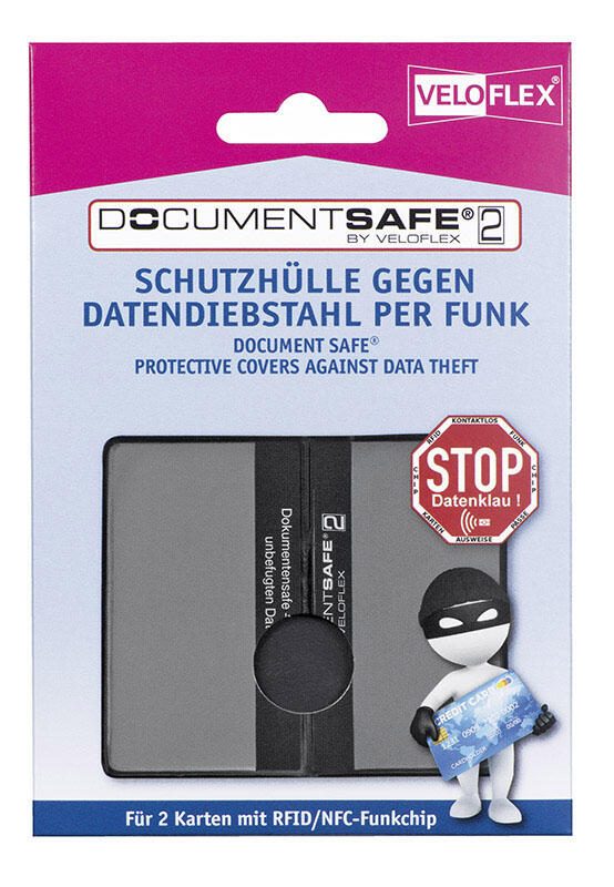 VELOFLEX Kreditkartenhülle 9,3 x 5,9 schwarz