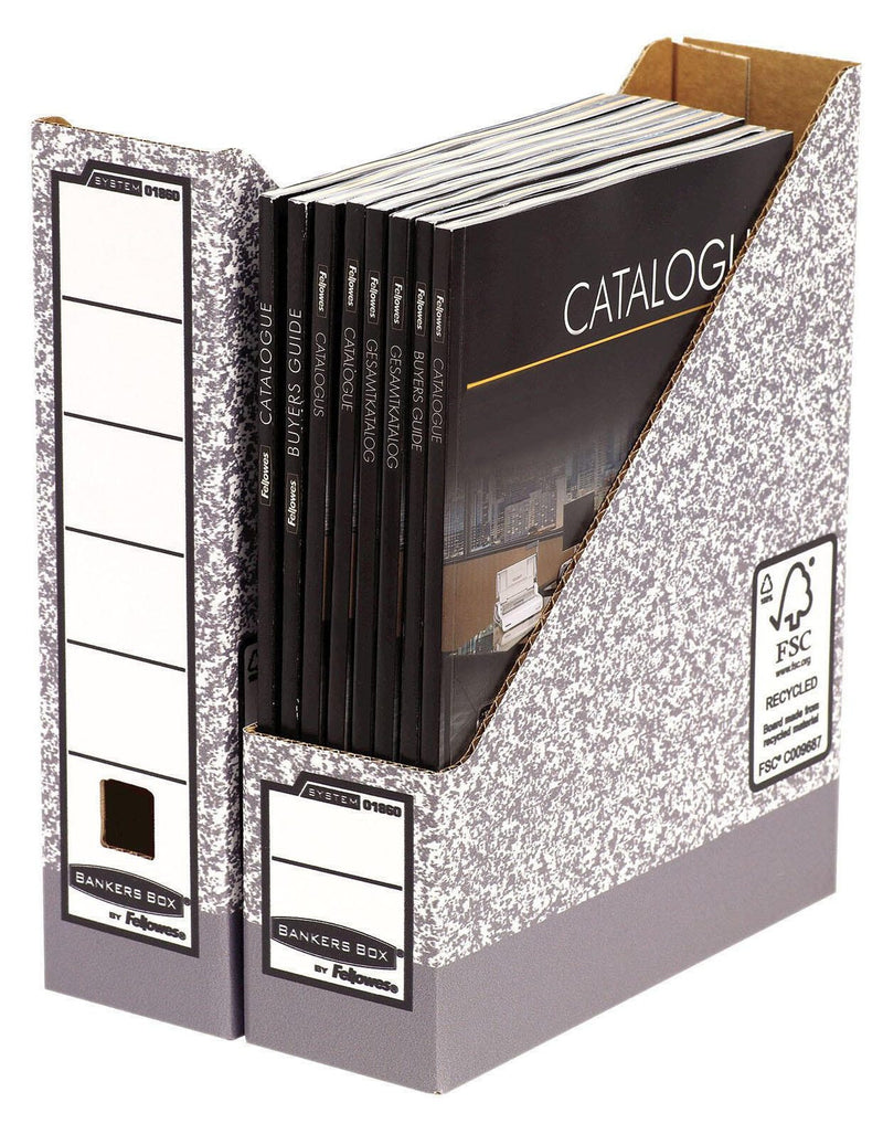 Bankers Box Archiv-Stehsammler Wellpappe grau , DIN A4