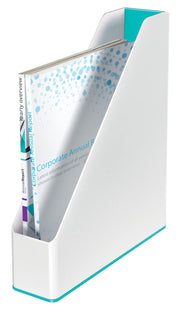 LEITZ Stehsammler Polystyrol perlweiß/eisblau , DIN A4