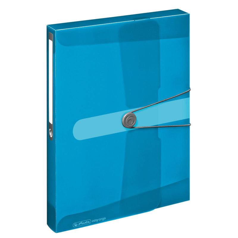 herlitz Heftbox 4 cm DIN A4 transparent blau