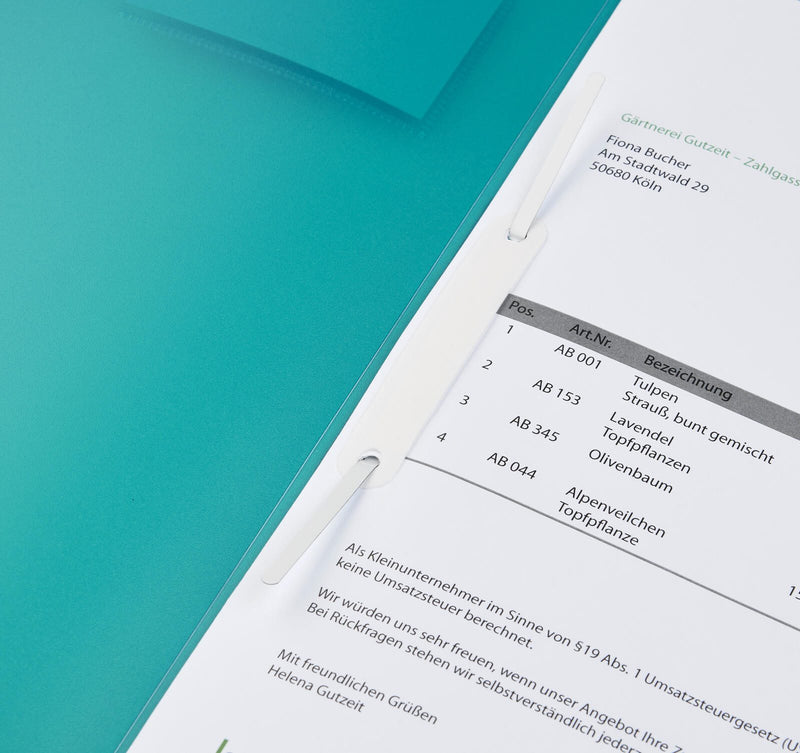 BRUNNEN Schnellhefter DIN A4 Polypropylen (PP) türkis transluzent