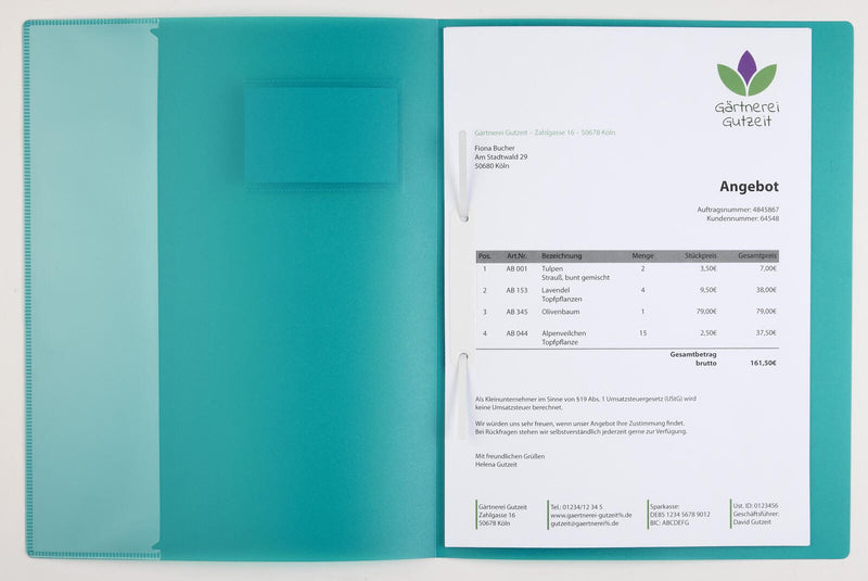 BRUNNEN Schnellhefter DIN A4 Polypropylen (PP) türkis transluzent
