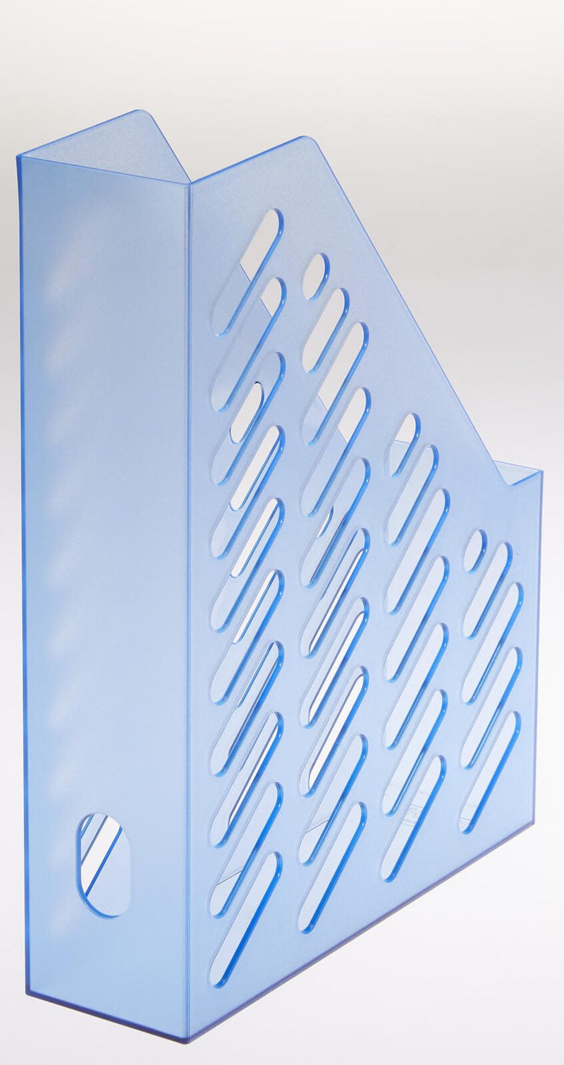 Stehsammler Polystyrol blau-transparent , DIN C4