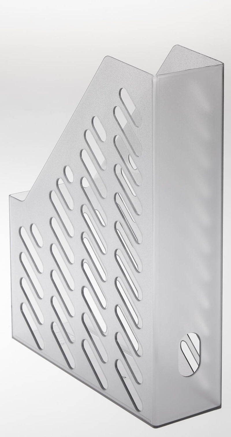 Stehsammler Polystyrol grau-transparent , DIN C4