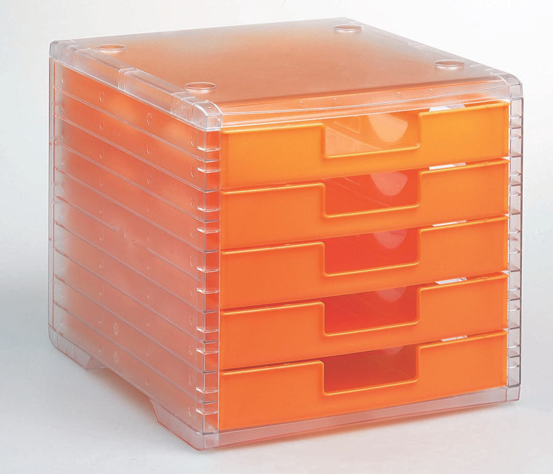styro Schubladenboxen Styro LightBox Mandarin 275-8419.424 DIN C4 27,0 x 34,0 x 25,5 cm