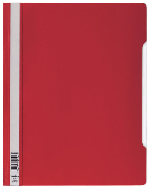 DURABLE Schnellhefter DIN A4 überbreit PVC-Hartfolie rot