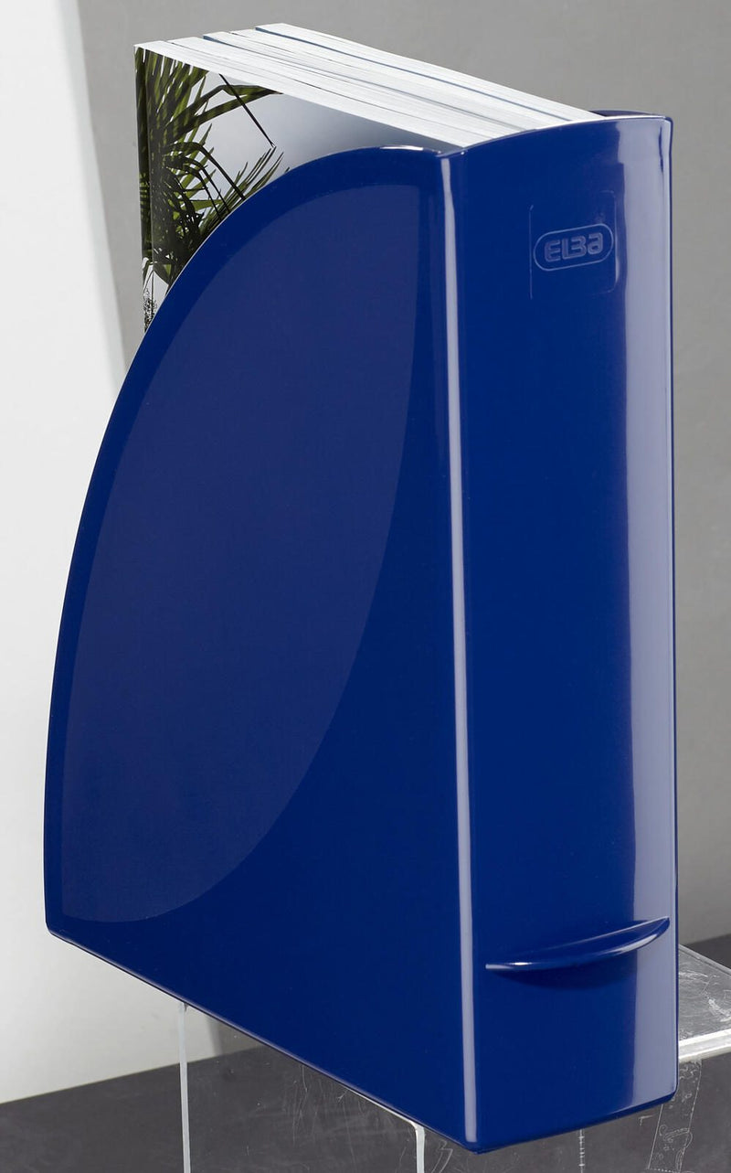 ELBA Stehsammler Polystyrol blau , DIN A4
