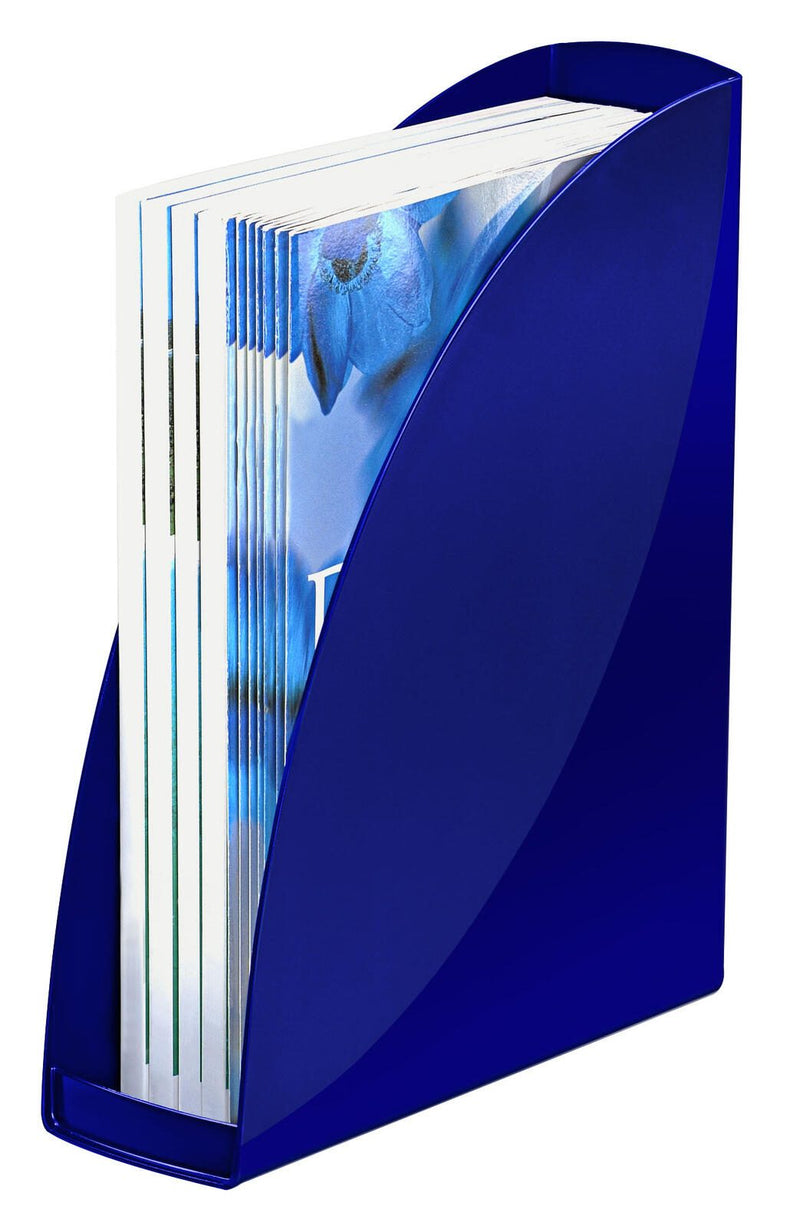 ELBA Stehsammler Polystyrol blau , DIN A4