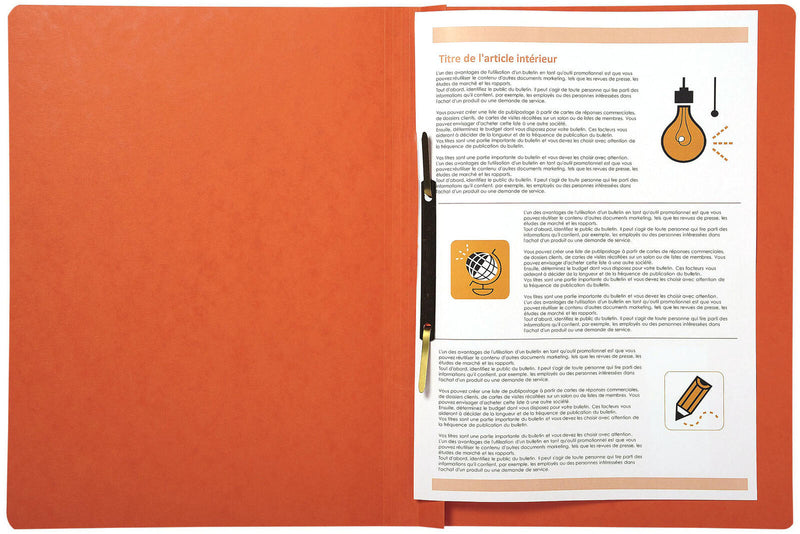 Exacompta Schnellhefter DIN A4 Colorspankarton orange