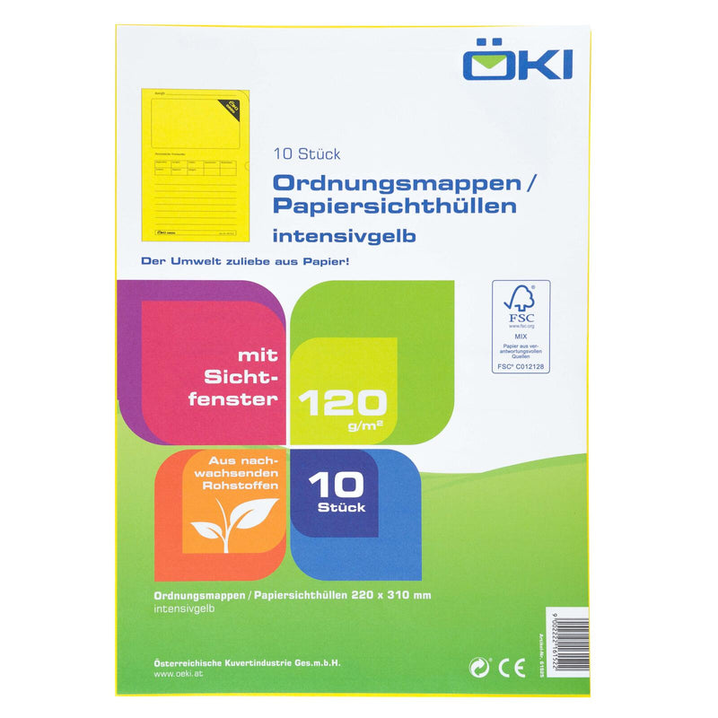 ÖKI Sichthüllen DIN A4 gelb