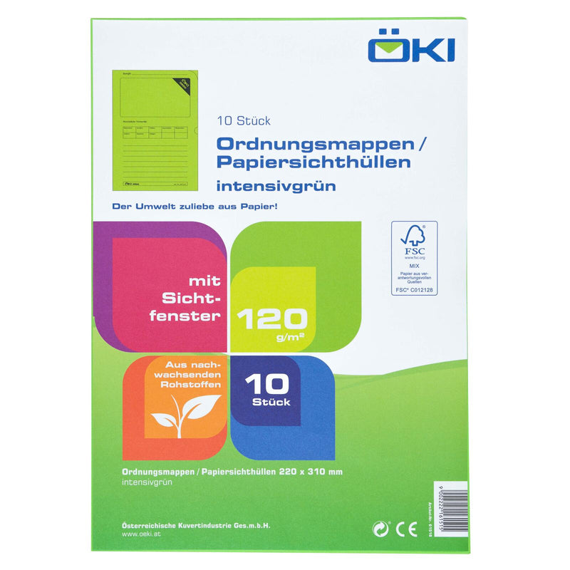 ÖKI Sichthüllen DIN A4 grün