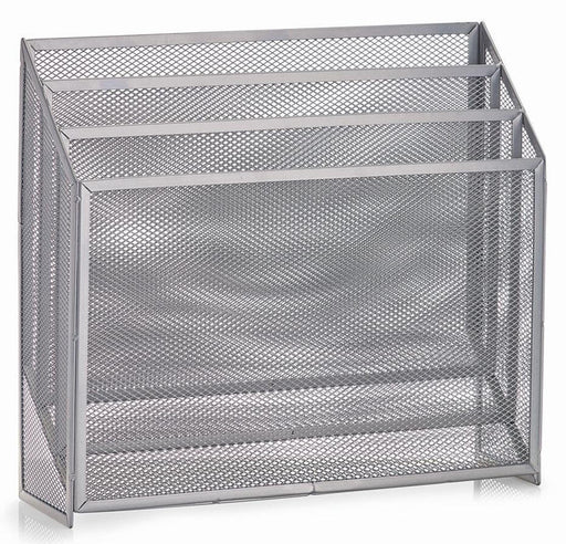 Zeller Zeitungsständer Metall silber , DIN A4