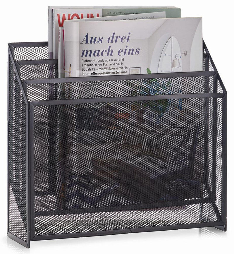 Zeller Zeitungsständer Metall schwarz , DIN A4