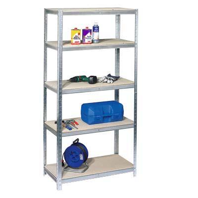 SZ Metall Lagerregale Steckregal Verzinkt 90,0 x 45,0 x 180,0 cm Silber