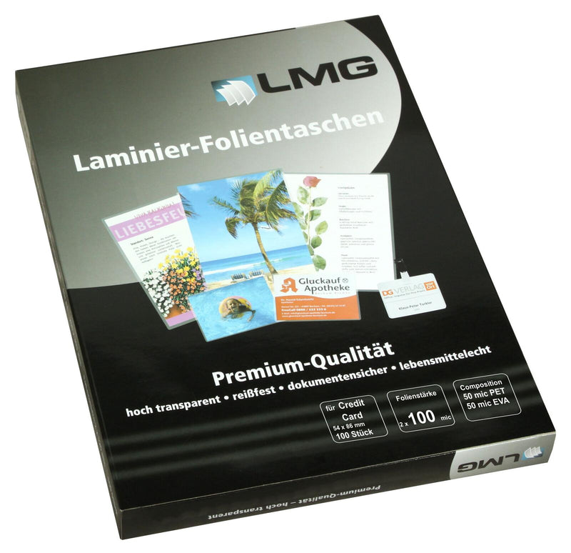 LMG Laminierfolien glänzend 5,4 x 8,6 cm 100 mikron