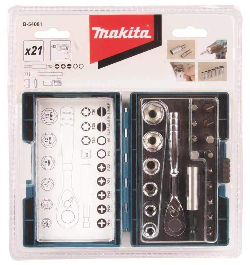makita Bit-Set B-54081 21-teilig