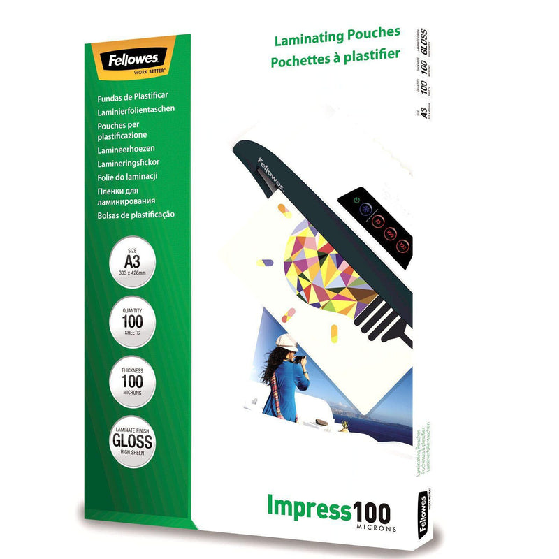 Fellowes Laminierfolien glänzend 100 mikron A3