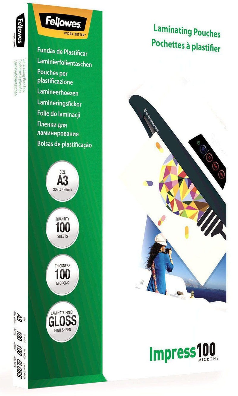 Fellowes Laminierfolien glänzend 100 mikron A3