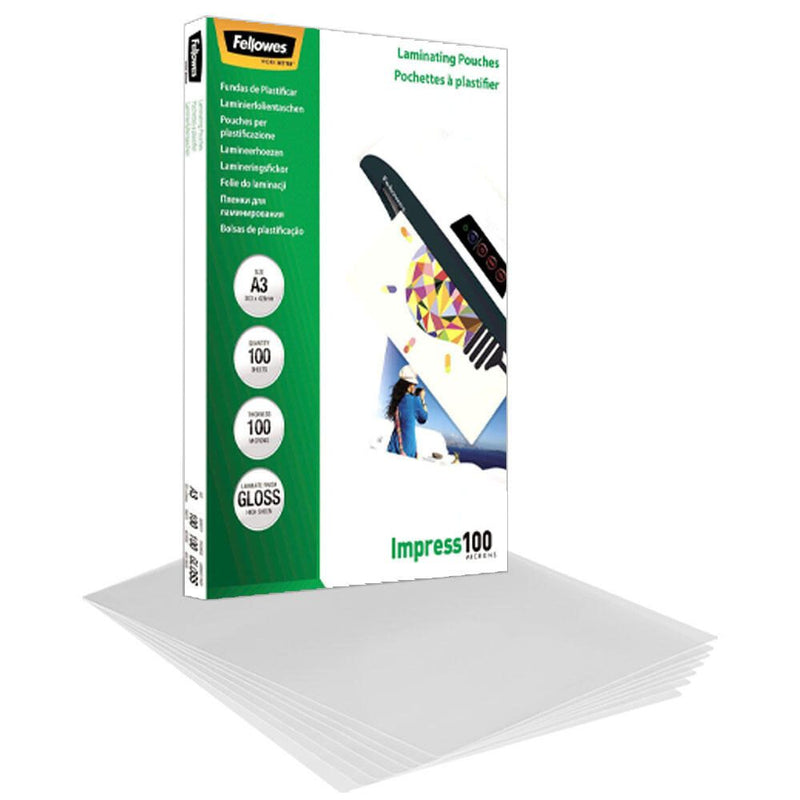 Fellowes Laminierfolien glänzend 100 mikron A3