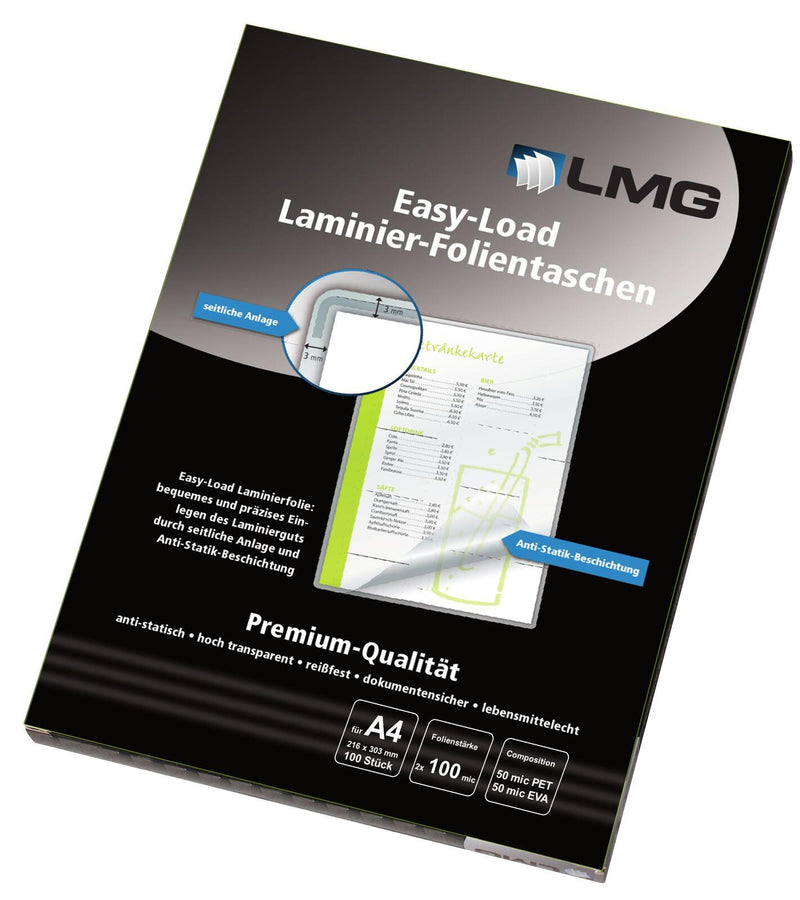 LMG Laminierfolien glänzend 100 mikron A4