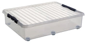 sunware® Aufbewahrungsbox 60,0 l - 50,0 x 80,0 x 20,0 cm transparent, metall