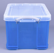 Really Useful Box Aufbewahrungsbox 35,0 l - 48,0 x 39,0 x 31,0 cm transparent, blau
