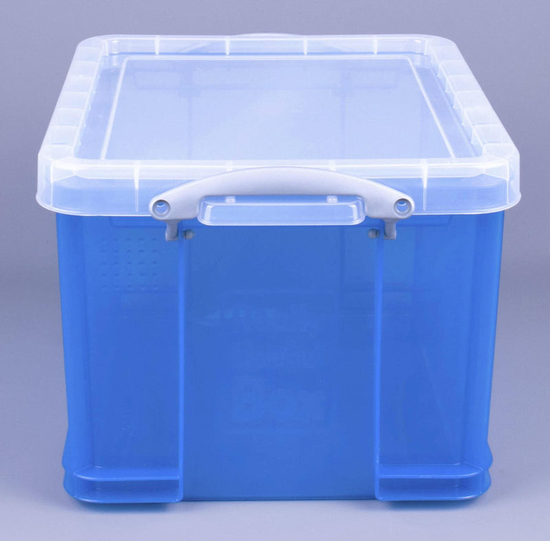 Really Useful Box Aufbewahrungsbox 35,0 l - 48,0 x 39,0 x 31,0 cm transparent, blau