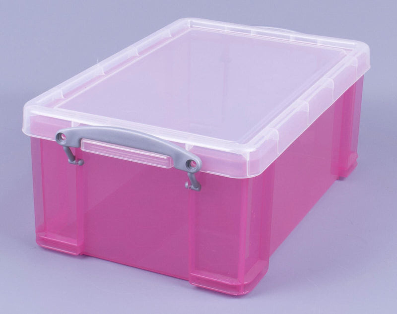 Really Useful Box Aufbewahrungsbox 9,0 l - 39,5 x 25,5 x 15,5 cm transparent, pink