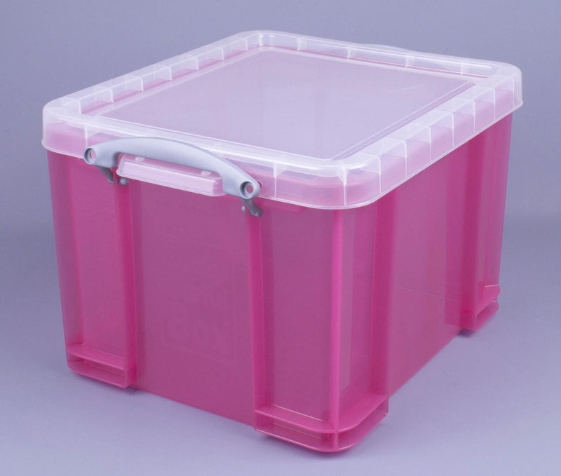 Really Useful Box Aufbewahrungsbox 35,0 l - 48,0 x 39,0 x 31,0 cm transparent, pink