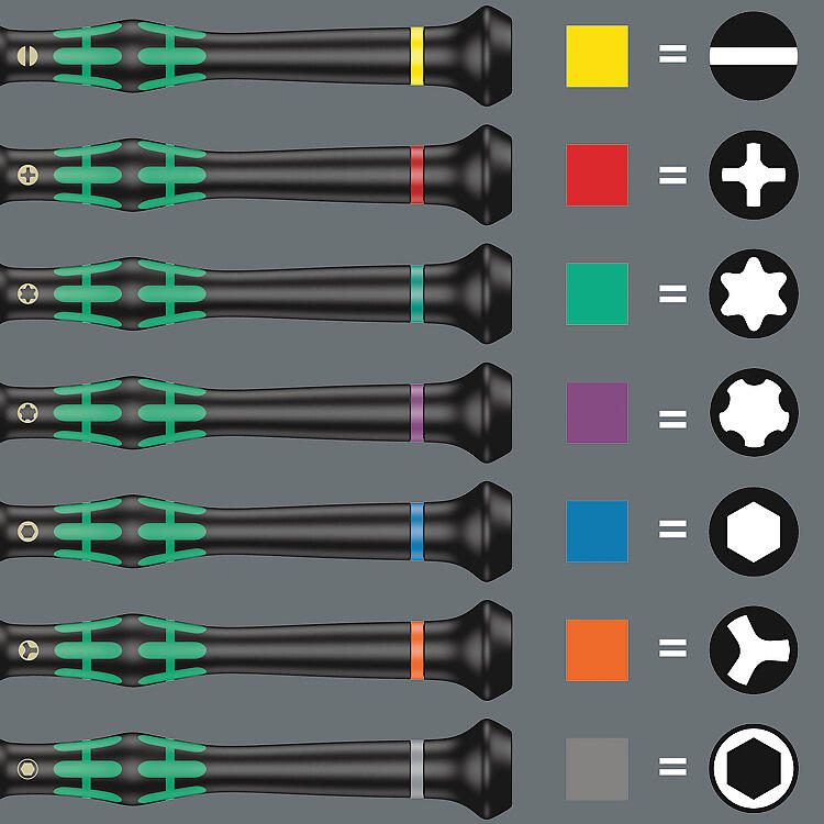 Wera Kraftform Micro 12 Universal 1 Schraubendreher-Set 12-teilig