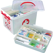 sunware® Erste-Hilfe-Box the q-line 22,0 l - 40,0 x 30,0 x 26,0 cm weiß/rot