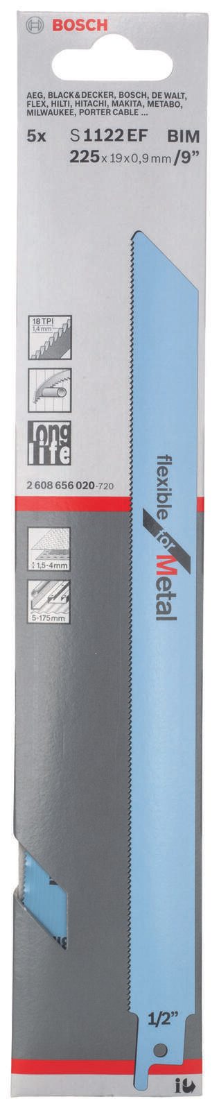BOSCH S 1122 EF Säbelsägeblätter 5 St.