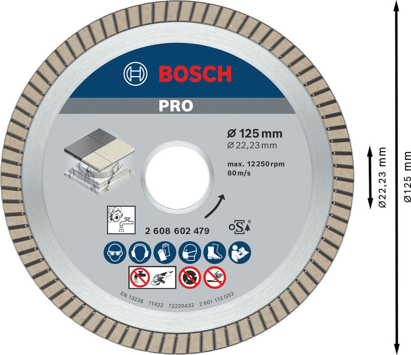 BOSCH Diamant-Trennscheibe Best Ceramic Turbo