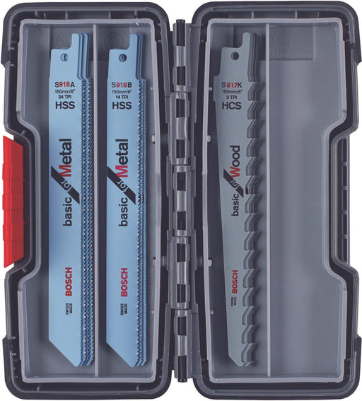 BOSCH ToughBox Basic Wood/Metal Säbelsägeblätter-Set 15-teilig