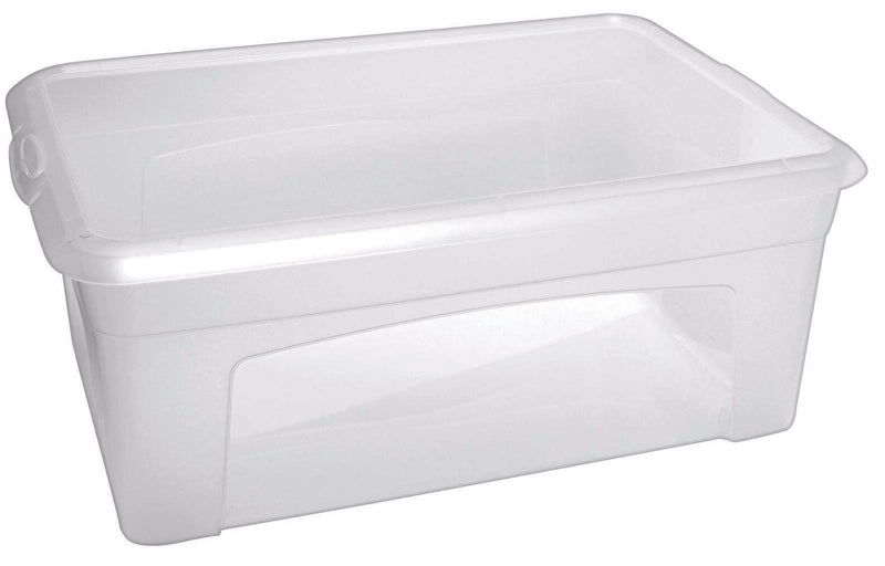 flink & sauber Aufbewahrungsbox 10,0 l - 38,0 x 26,0 x 14,0 cm transparent