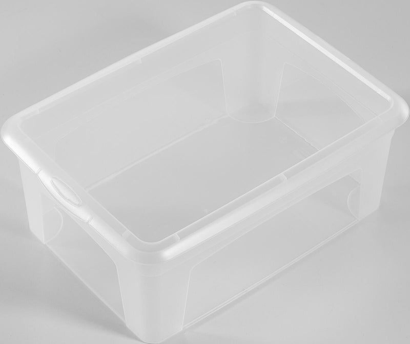 flink & sauber Aufbewahrungsbox 10,0 l - 38,0 x 26,0 x 14,0 cm transparent