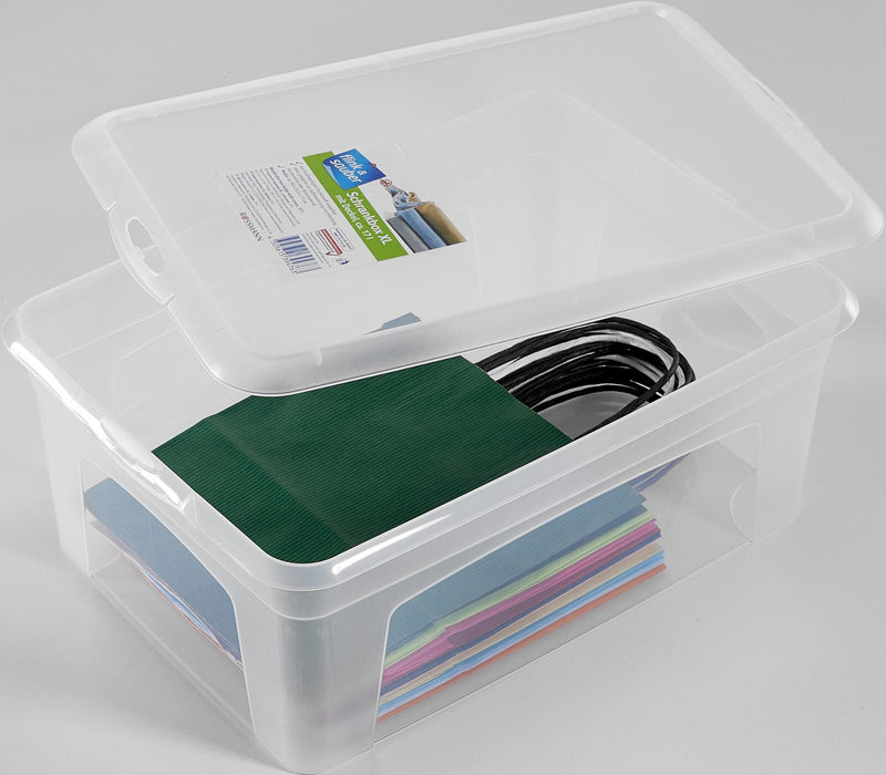 flink & sauber Aufbewahrungsbox 10,0 l - 38,0 x 26,0 x 14,0 cm transparent
