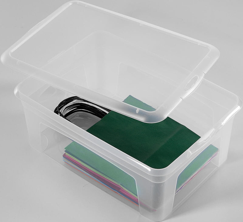 flink & sauber Aufbewahrungsbox 10,0 l - 38,0 x 26,0 x 14,0 cm transparent