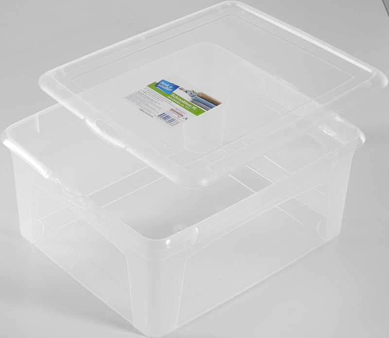 flink & sauber Aufbewahrungsbox 17,0 l - 40,0 x 35,0 x 17,0 cm transparent