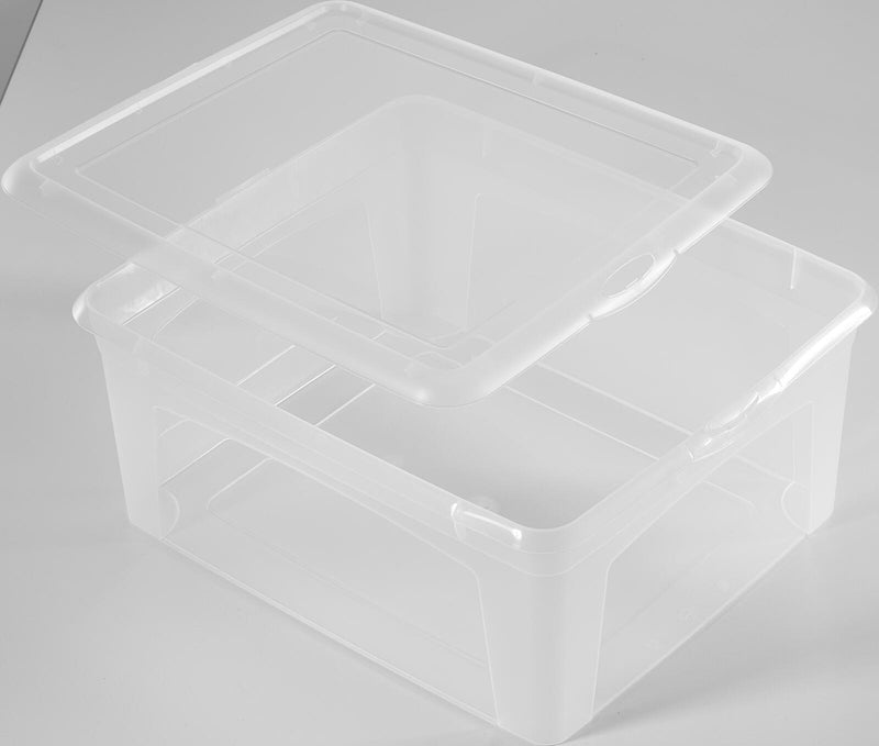 flink & sauber Aufbewahrungsbox 17,0 l - 40,0 x 35,0 x 17,0 cm transparent
