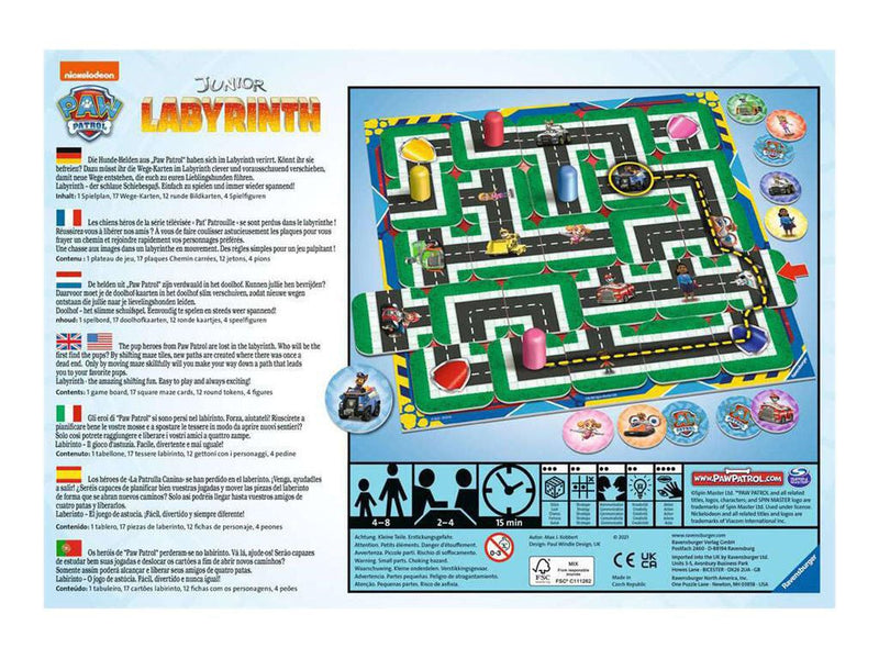 Ravensburger Junior Labyrinth PAW Patrol Brettspiel